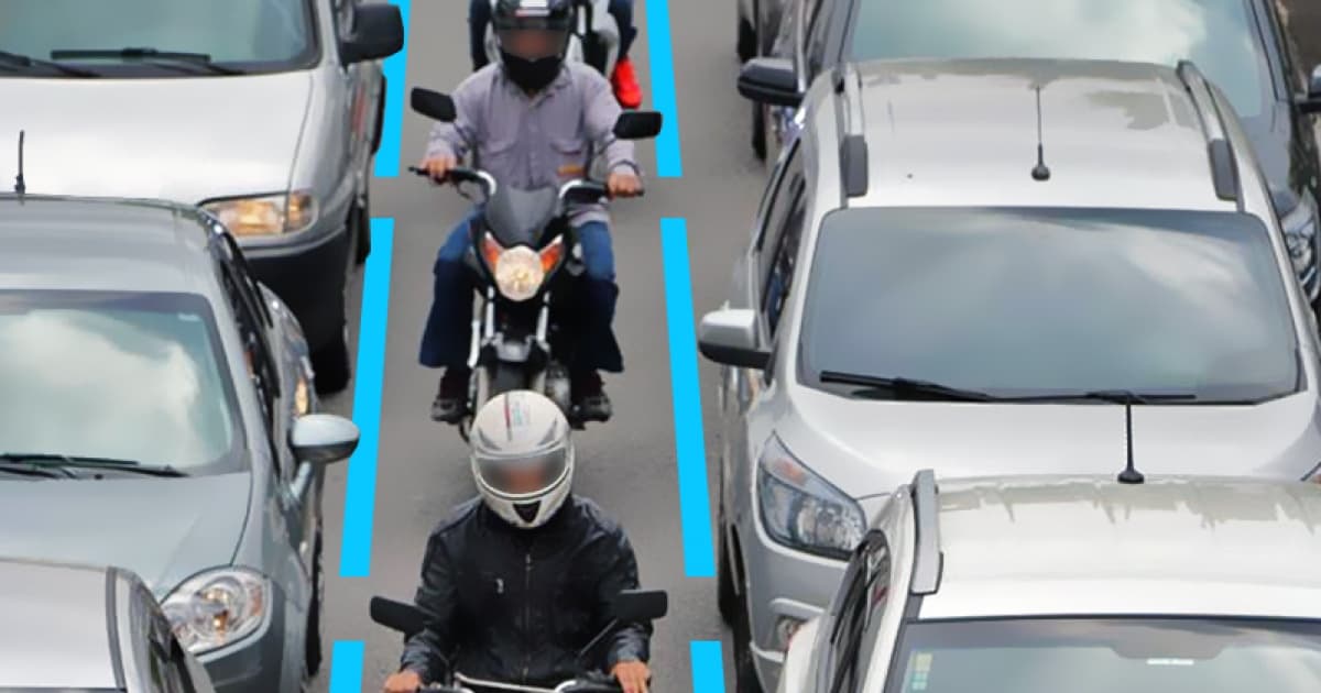 Projeto propõe faixa azul para motociclistas nas avenidas de Salvador
