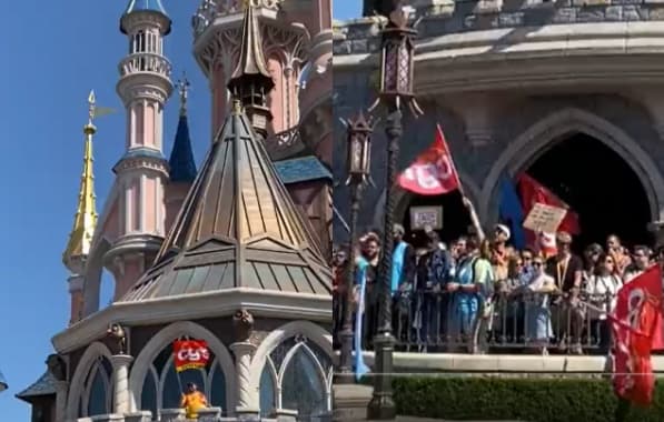 VÍDEO: Funcionários realizam greve por reajuste salarial e ocupam castelo da Disney em Paris