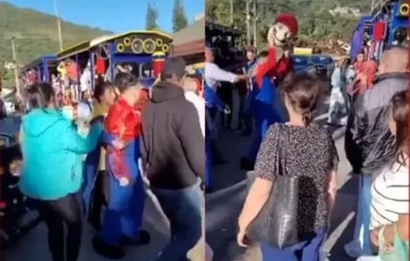 VÍDEO: Briga entre Homem-Aranha, Pantera Negra e Super Mario de trenzinho no RJ repercute nas redes