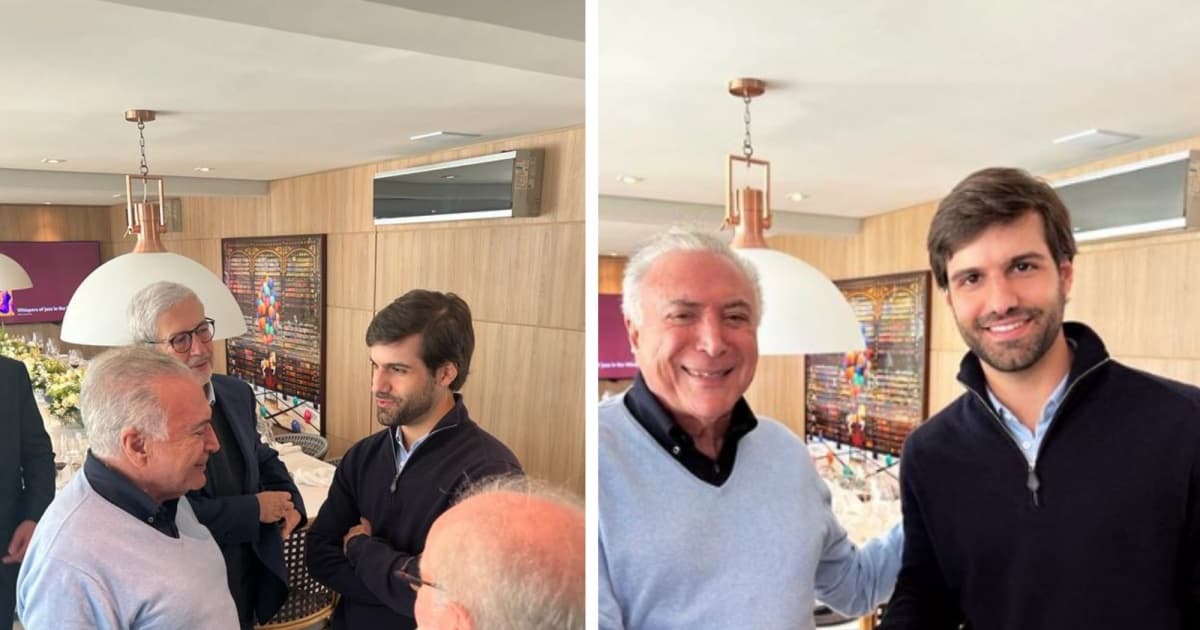 Iniciando na política, Neto de Luís Eduardo Magalhães participa de almoço com Temer e Imbassahy