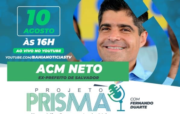 ACM Neto é o entrevistado do Projeto Prisma em edição especial nesta quinta-feira