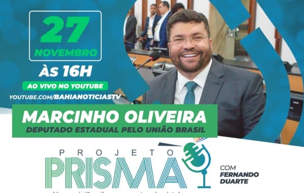 Projeto Prisma entrevista deputado Marcinho Oliveira nesta segunda-feira