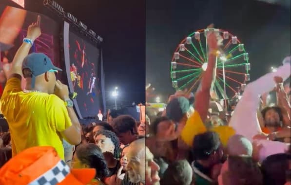 VÍDEO: No show de BaianaSystem, Vandal desce do palco e se joga no meio da galera no Festival Virada Salvador