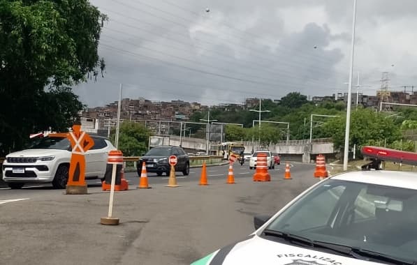 Retorno na Avenida Bonocô, em Salvador, é fechado por causa de obras na região; confira alternativa