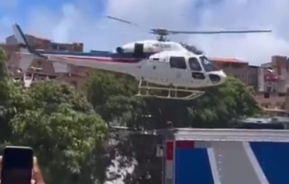Ostentação? Geraldo Júnior usa helicóptero para ir de Mata de São João a Salvador e gera reações nas redes sociais