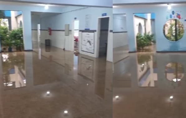 Escola em Mussurunga fica totalmente inundada após fortes chuvas; aulas foram suspensas