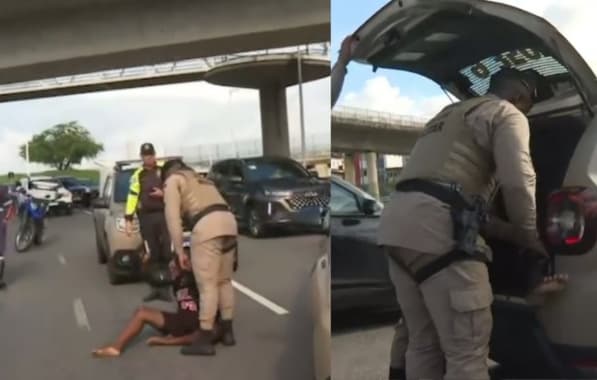 VÍDEO: Motociclista resiste a atendimento médico após acidente na LIP, em Salvador