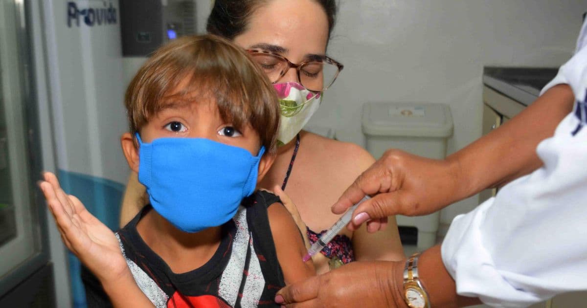 Salvador inicia vacinação contra Covid-19 para crianças de 3 a 5 anos nesta segunda