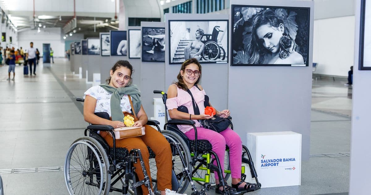 Aeroporto de Salvador recebe exposição com fotos de mulheres com deficiência física