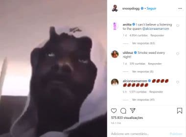 Snoop Dogg surpreende brasileiros ao postar vídeo ouvindo hit de Alcione