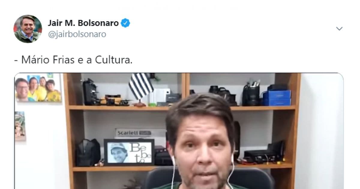 Bolsonaro compartilha vídeo de Mário Frias e reacende debate sobre queda de Regina Duarte