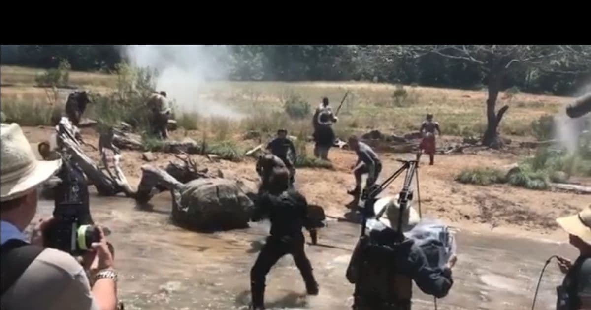 Cena inédita de bastidores de 'Vingadores' mostra gravação de batalha de Wakanda