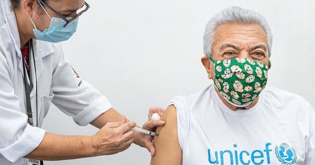 Criador da Turma da Mônica, Mauricio de Sousa é vacinado contra a Covid-19