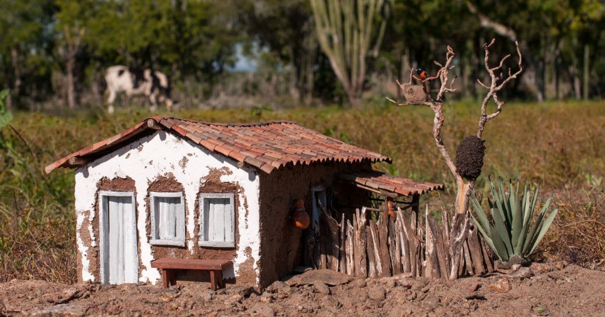 Artista baiano lança exposição com miniaturas de casas antigas do Sertão