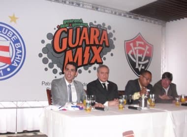 Com direito a brinde e promessa de aumento, Bahia, Vitória e Guaramix oficializam parceria