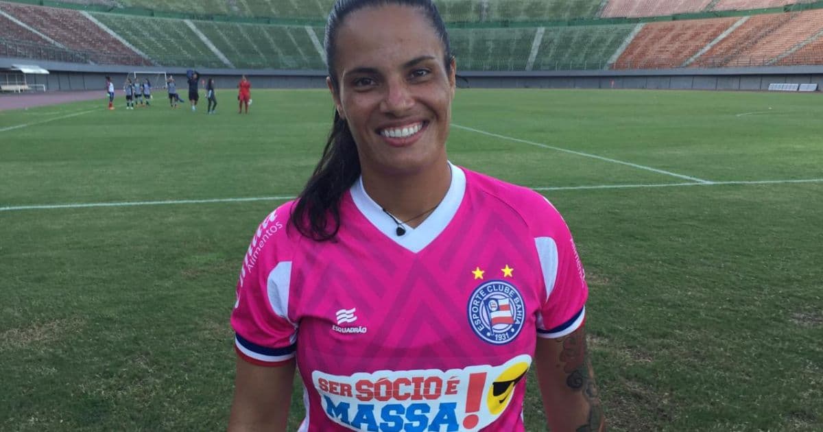 Fernanda celebra classificação do Bahia-Lusaca e mira acesso no Brasileiro Feminino