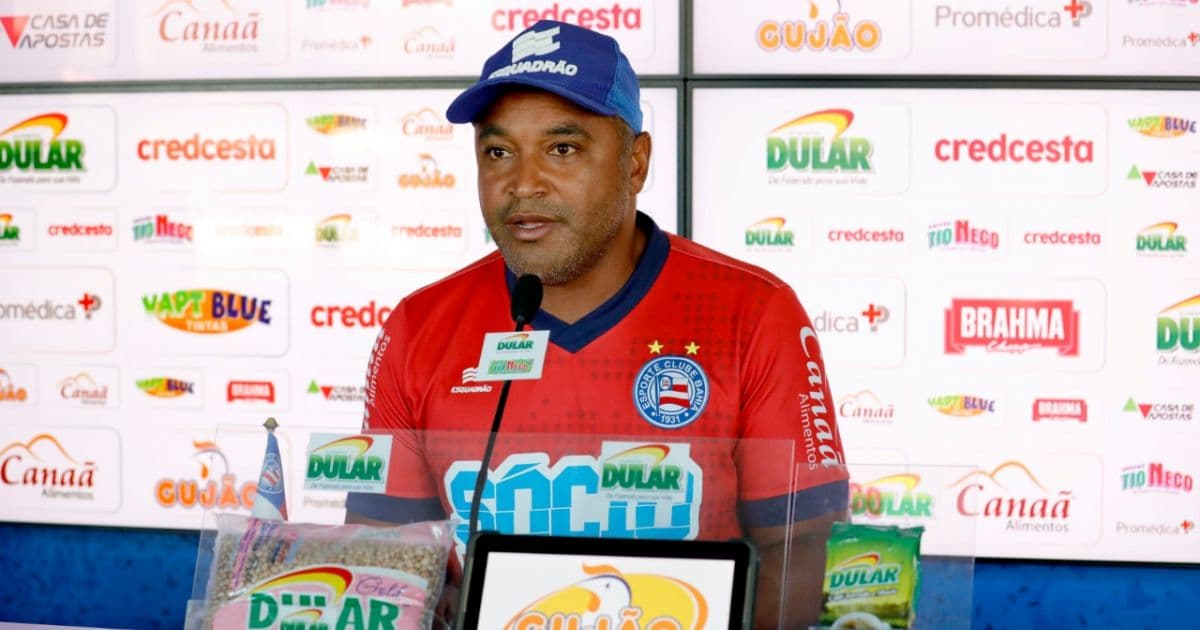 Roger admite que Bahia está pressionado, mas ressalta confiança na equipe