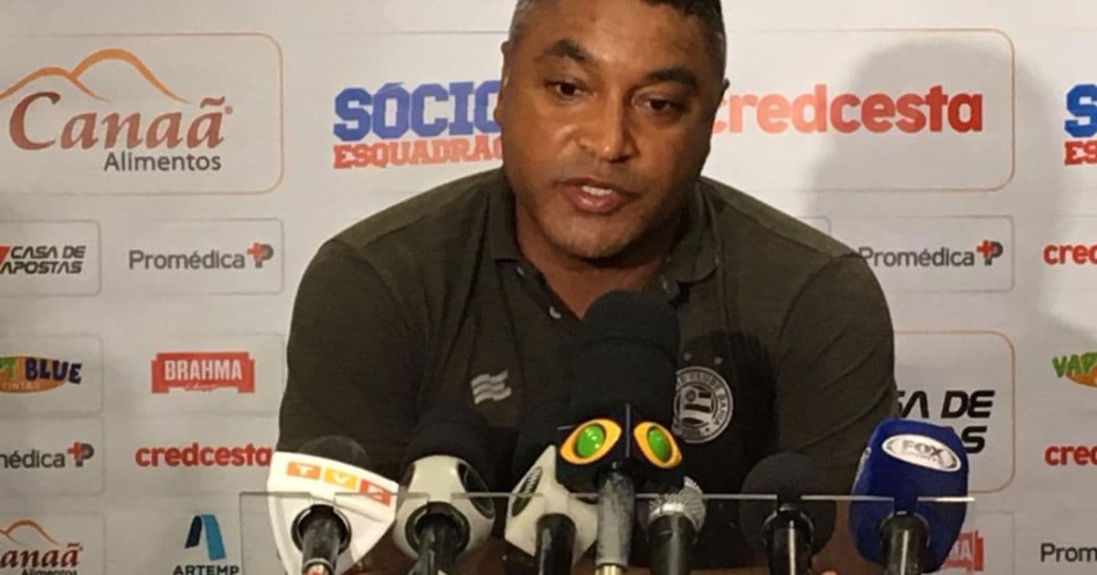 Roger Machado revela que não falou com os jogadores sobre marca histórica do Bahia