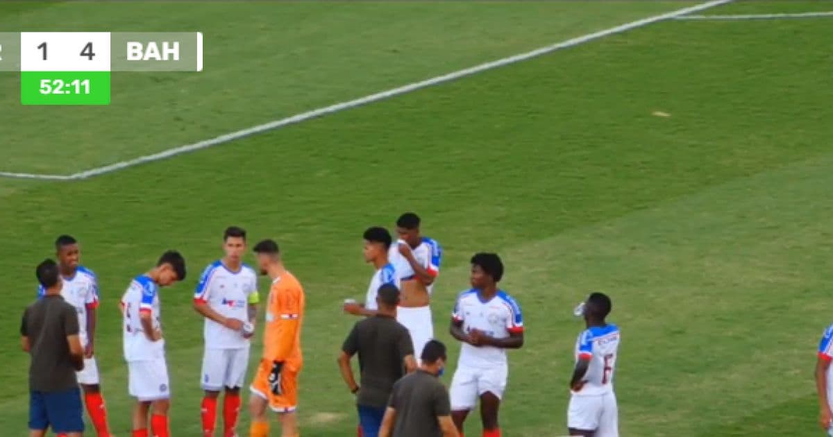 Bahia goleia a Perilima e passa na Copa do Brasil sub-20; jogo foi interrompido