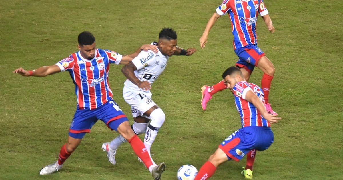 Com três gols relâmpagos, Bahia vence o Santos na estreia do Campeonato Brasileiro