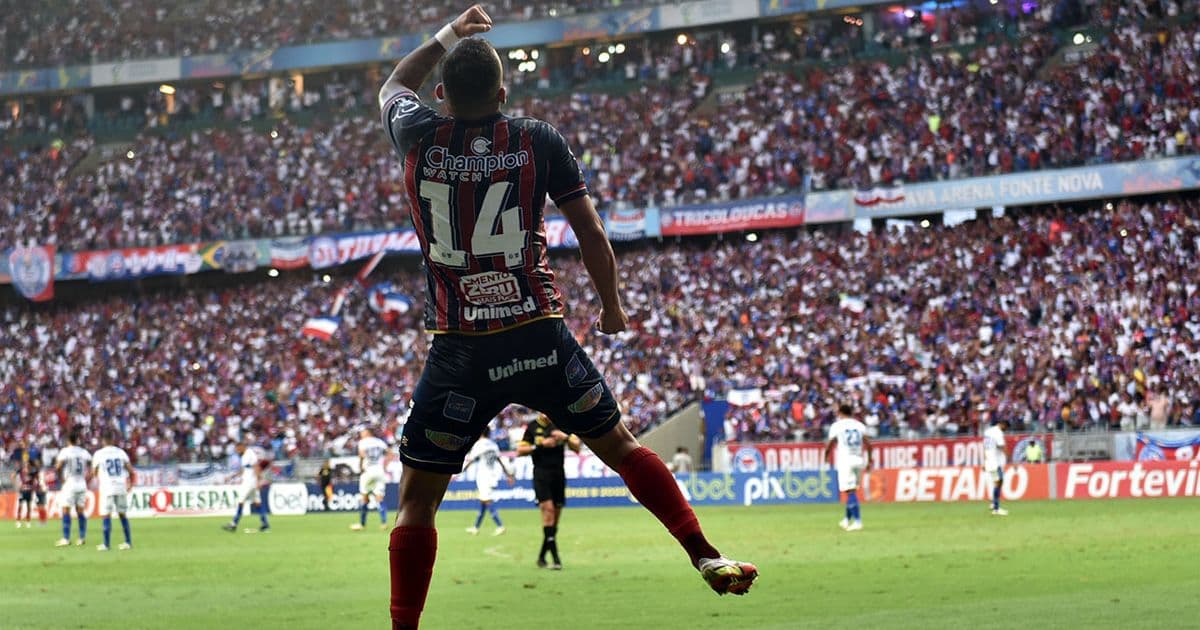 Após marcar o 1º gol pelo Bahia, Igor Torres exalta a torcida: 'Maior do Nordeste'
