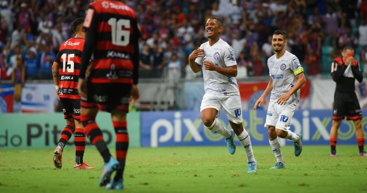 Davó brilha com dois gols e Bahia vence o Ituano na Fonte Nova