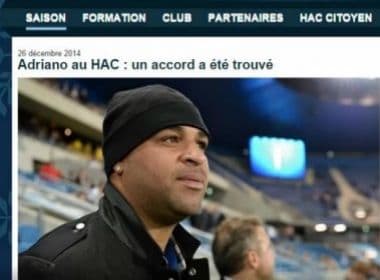 Através do site oficial, Le Havre confirma contratação de Adriano