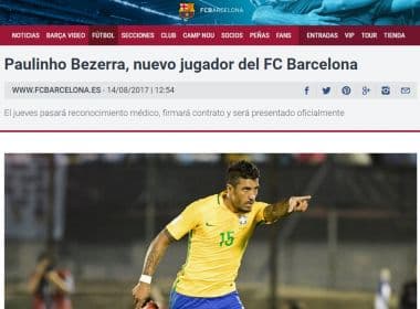 Barcelona anuncia Paulinho como o seu mais novo reforço