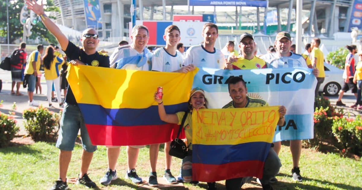 Em volta do Dique, argentinos e colombianos comentam expectativa para jogo