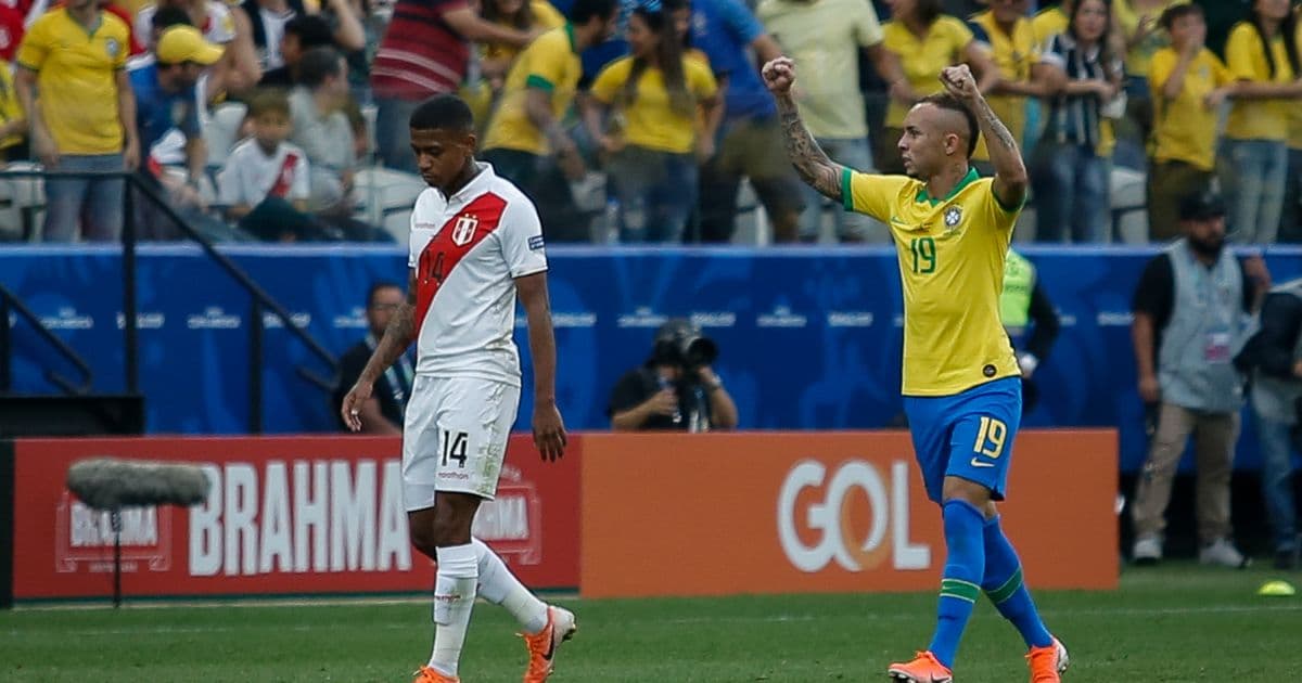 Everton celebra atuação contra o Peru: 'Pude dar o meu melhor'