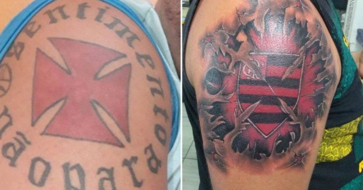 Ex-vascaíno cobre tatuagem com escudo do Flamengo: 'Não aguentei mais sofrer'