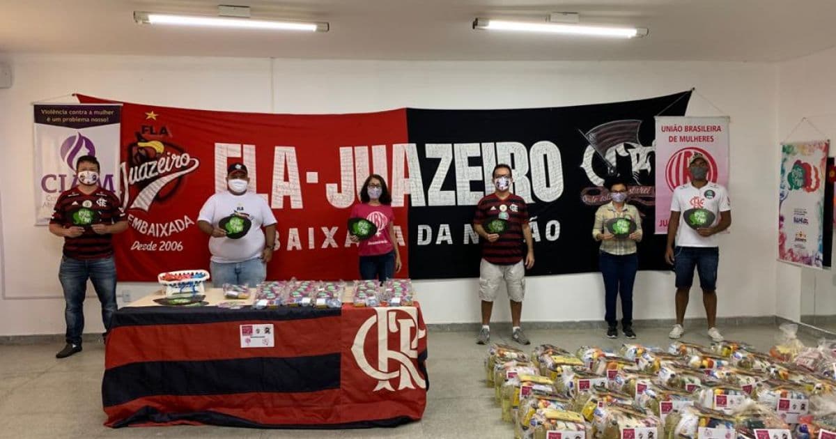 Torcedores do Flamengo doam kits para mulheres em vulnerabilidade social em Juazeiro