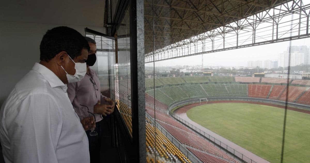 Setre e Sudesb realizam visita técnica em Pituaçu; estádio vai receber jogos do Nordestão