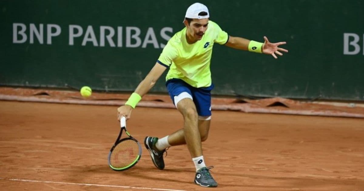 Baiano Natan Rodrigues é vice-campeão juvenil de duplas em Roland Garros
