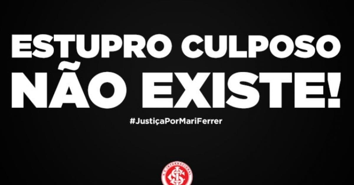 Clubes brasileiros se posicionam sobre decisão de 'estupro culposo': 'Justiça por Mari Ferrer'