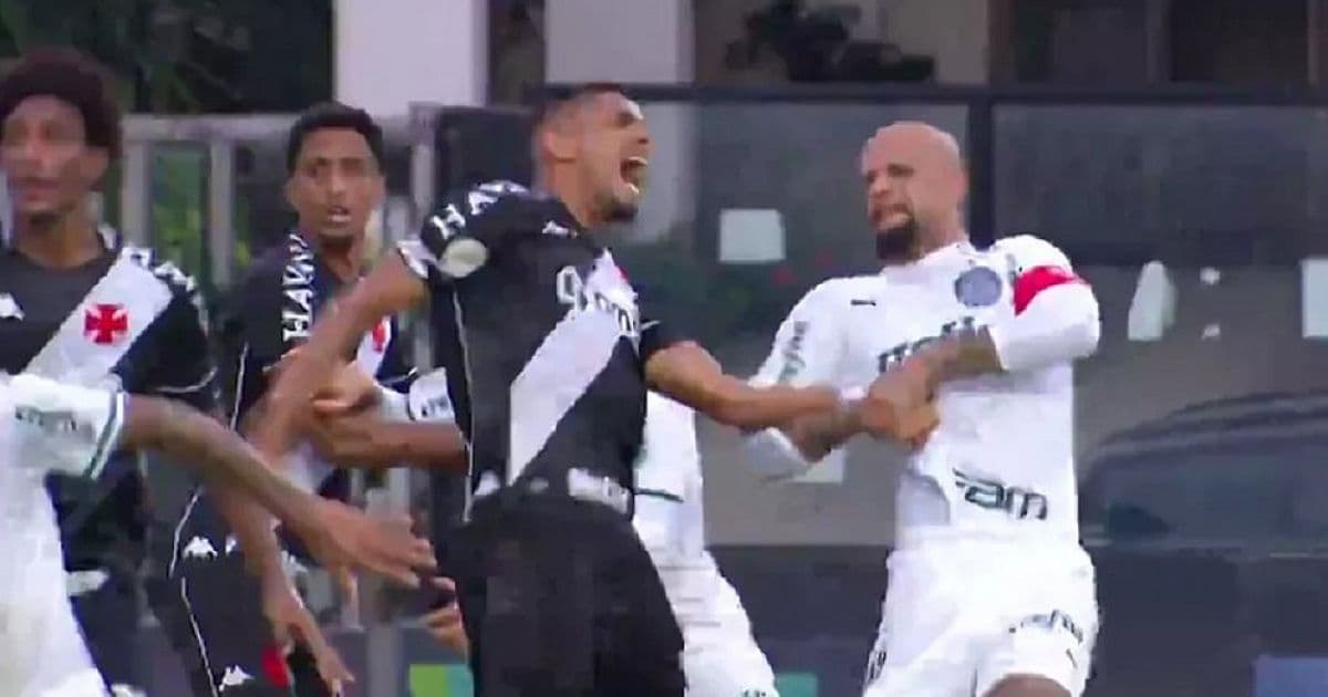 STJD vai julgar chave de braço de Felipe Melo em Léo Matos em jogo Palmeiras e Vasco