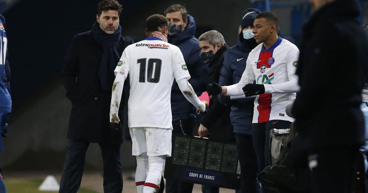 Neymar tem lesão na coxa confirmada e desfalca o PSG contra o Barcelona