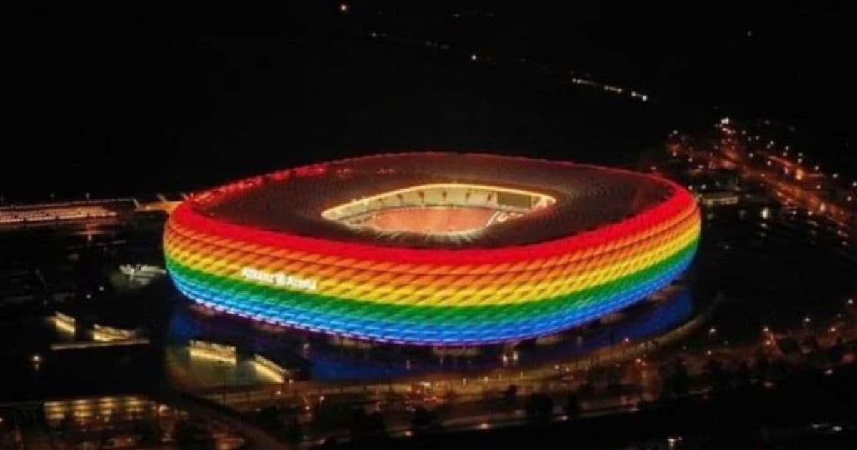 Uefa proíbe símbolo LGBTQ+ em iluminação de estádio no duelo entre Alemanha e Hungria