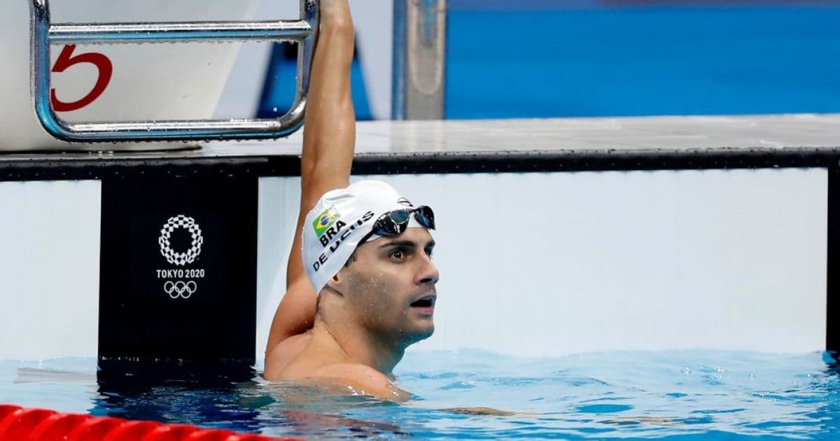 Leonardo de Deus lamenta ficar sem medalha na natação, mas sai de 'cabeça erguida'