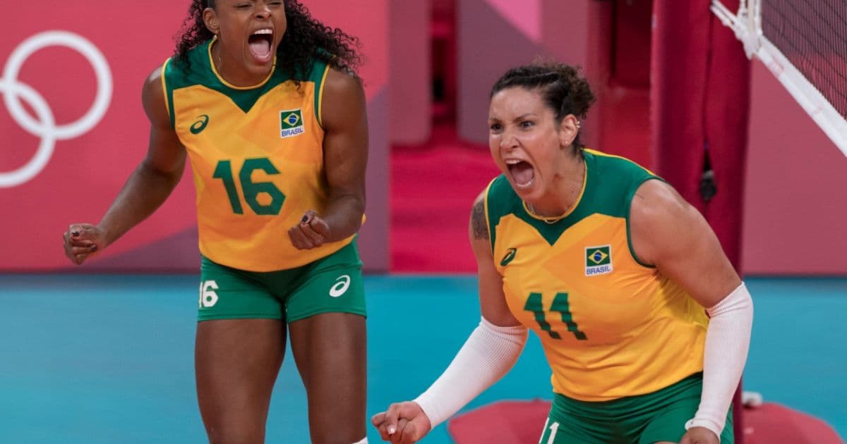 Brasil vence o Comitê Olímpico Russo de virada e está na semifinal do vôlei feminino
