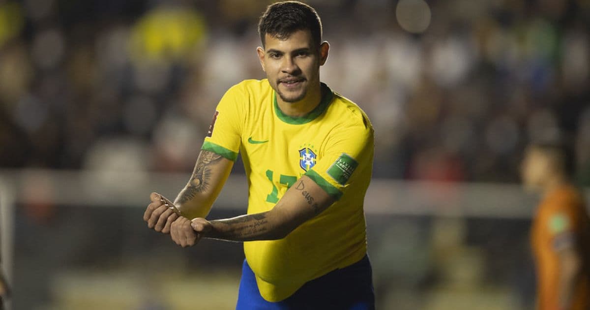 Em noite de gala, Bruno Guimarães comemora 1º gol pelo Brasil repetindo gesto de Bebeto