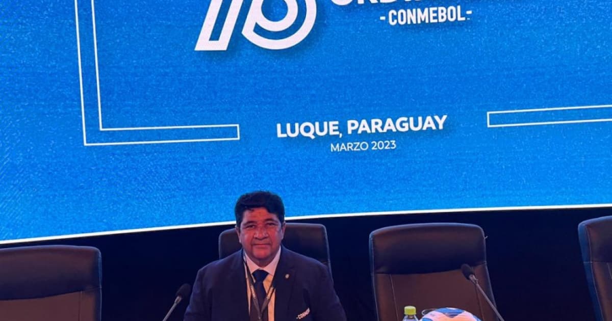 Ednaldo Rodrigues no Congresso da Conmebol