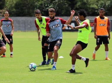 De olho no Corinthians, Vitória realiza treino na Toca do Leão