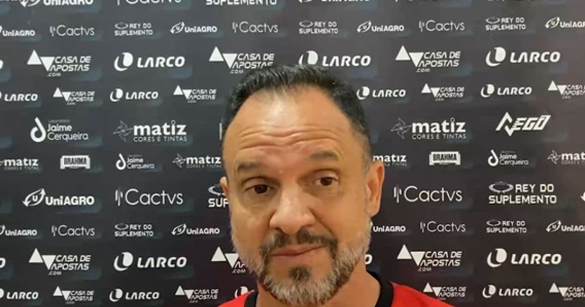 Wagner Lopes diz que Vitória fez jogo 'muito ruim' com o Vila Nova: 'Erramos muitos passes'