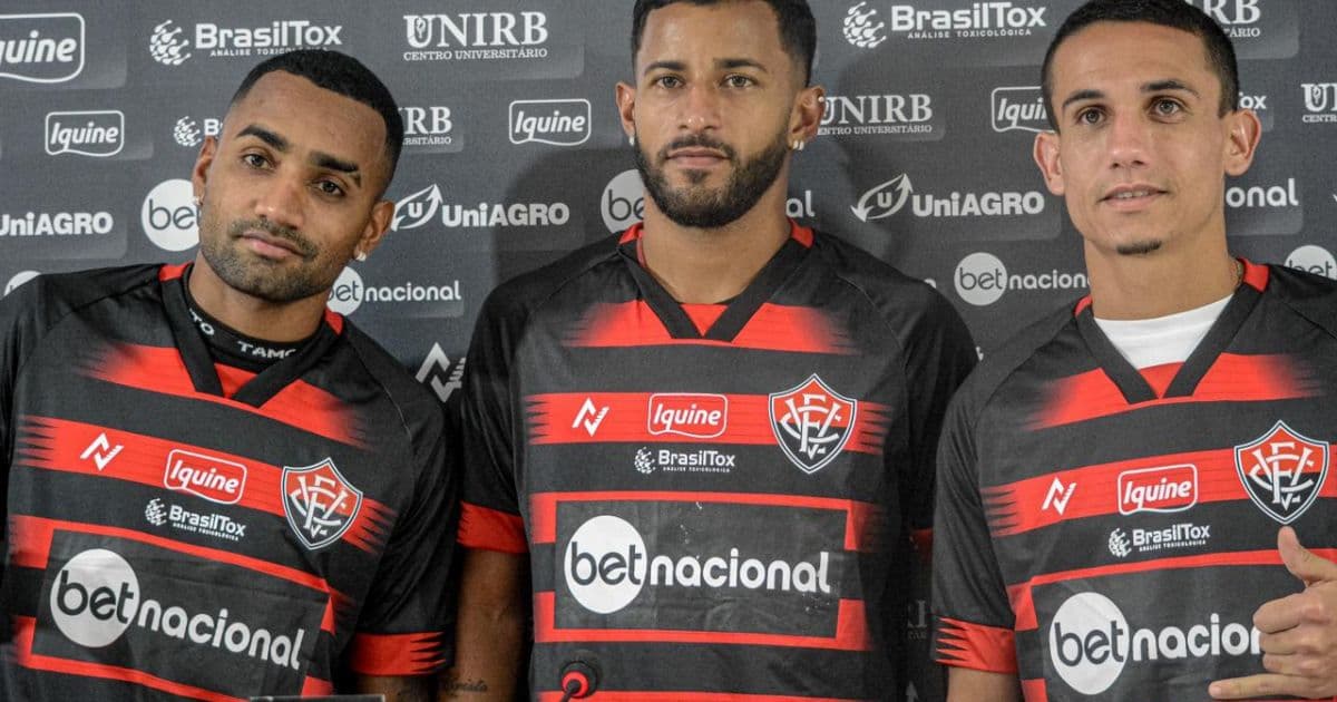 Vitória apresenta três reforços campeões estaduais com o Atlético de Alagoinhas