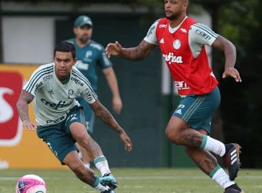 Palmeiras treina titulares para clássico com o retorno do lateral Victor Luís