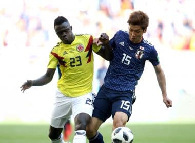 Colômbia fica com um a menos no início e perde para o Japão na estreia da Copa