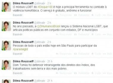 Dilma fala sobre Parada LGBT em rede social