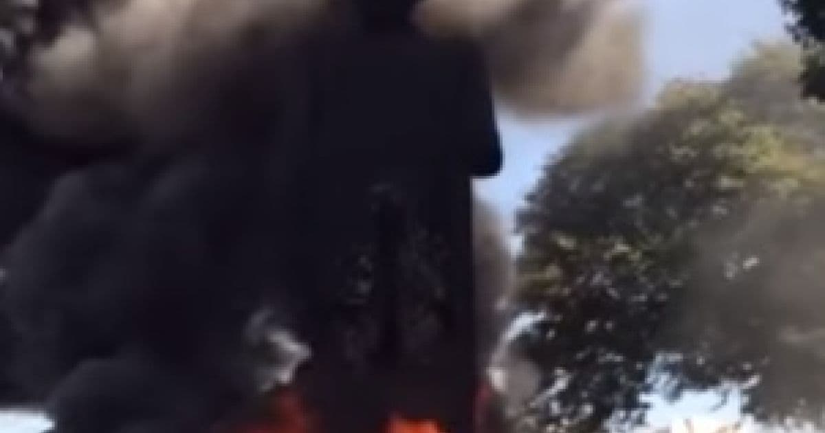 Estátua do bandeirante Borba Gato é incendiada em São Paulo