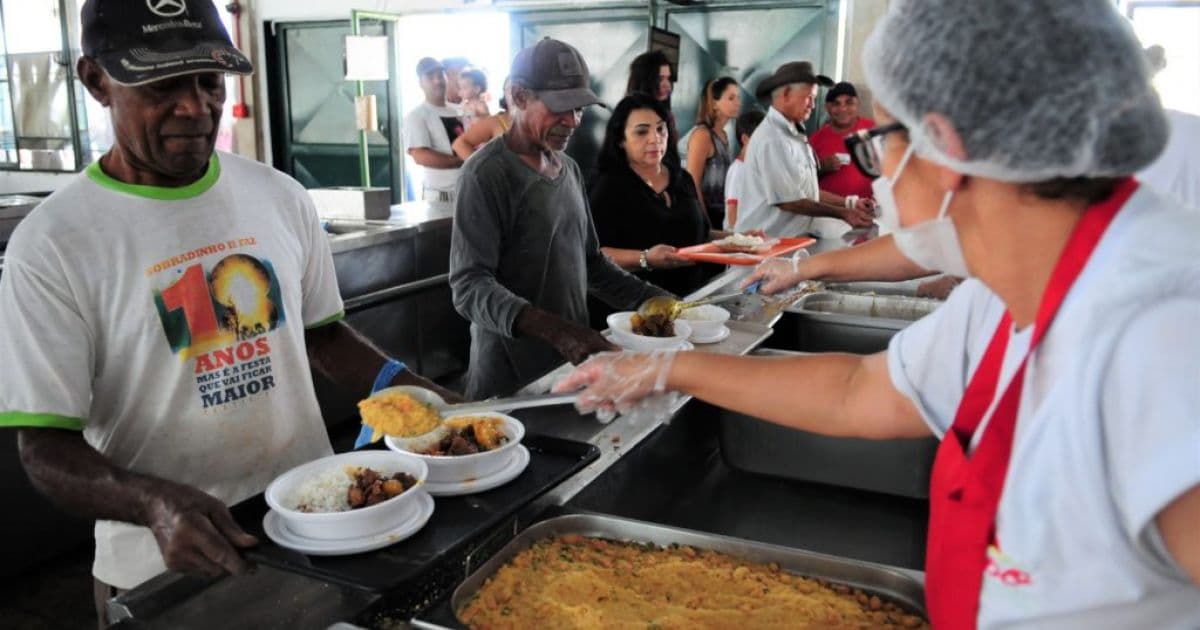 Jovens e famílias buscam almoço a R$ 1 para manter alimentação na pandemia
